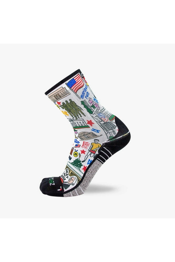 DC Doodle Socks (Mini-Crew) L / White