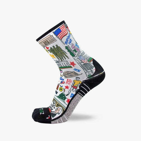 DC Doodle Socks (Mini-Crew) S / White