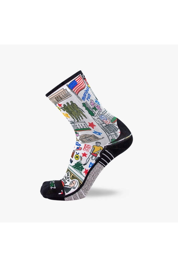 DC Doodle Socks (Mini-Crew) XL / White