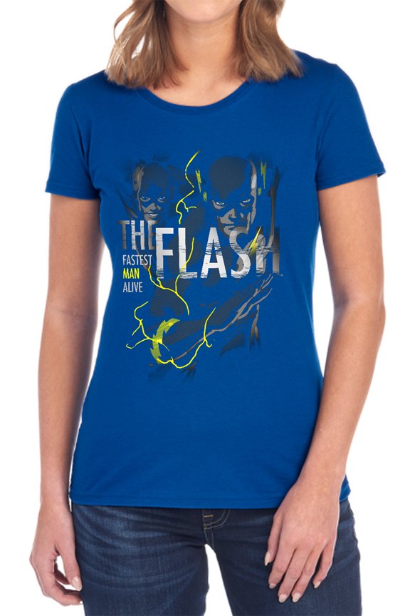 DC Flash Bold Flash Women's T Shirt, Royal, Small