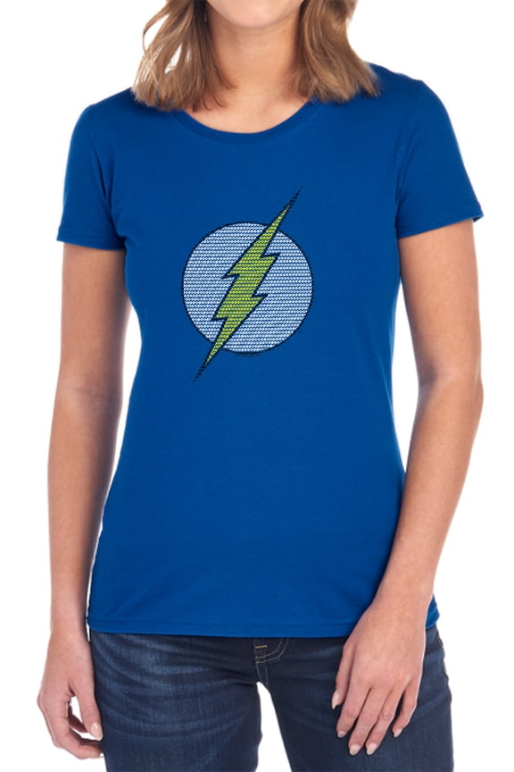 DC Flash Flash Little Logos Women's T Shirt, Royal, Medium