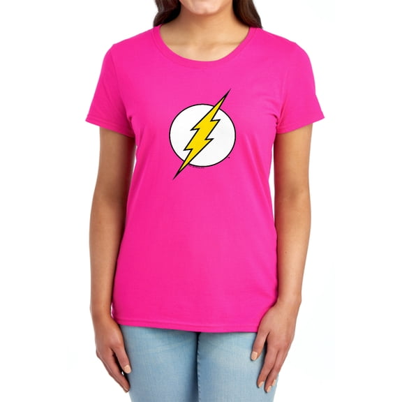 DC Flash Flash Logo Women's T Shirt, Hot Pink, Small