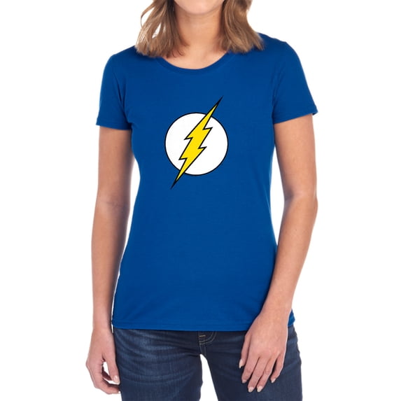 DC Flash Flash Logo Women's T Shirt, Royal, Large