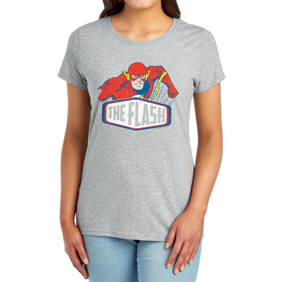 DC Flash Flash Sign Women's T Shirt, Athletic Heather, Medium