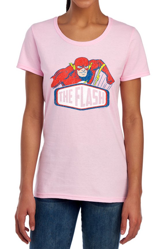 DC Flash Flash Sign Women's T Shirt, Pink, X-Large