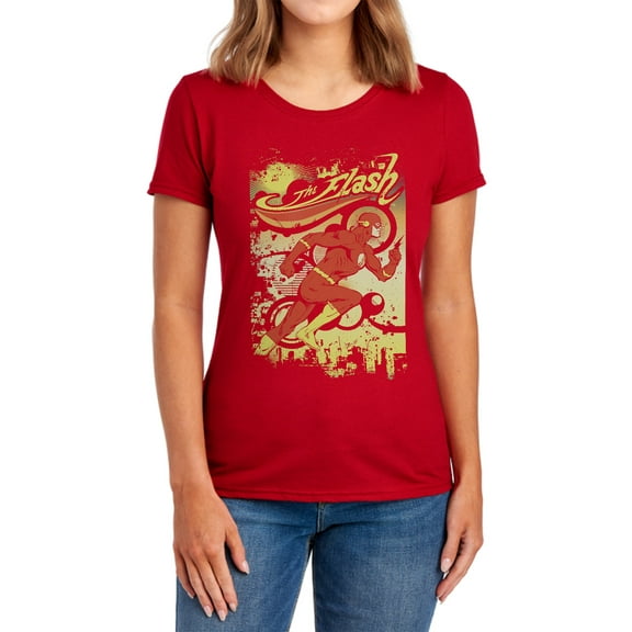 DC Flash Just Passing Through Women's T Shirt, Red, 2X-Large