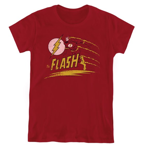 DC Flash Like Lightning Women's T Shirt, Cardinal, Medium