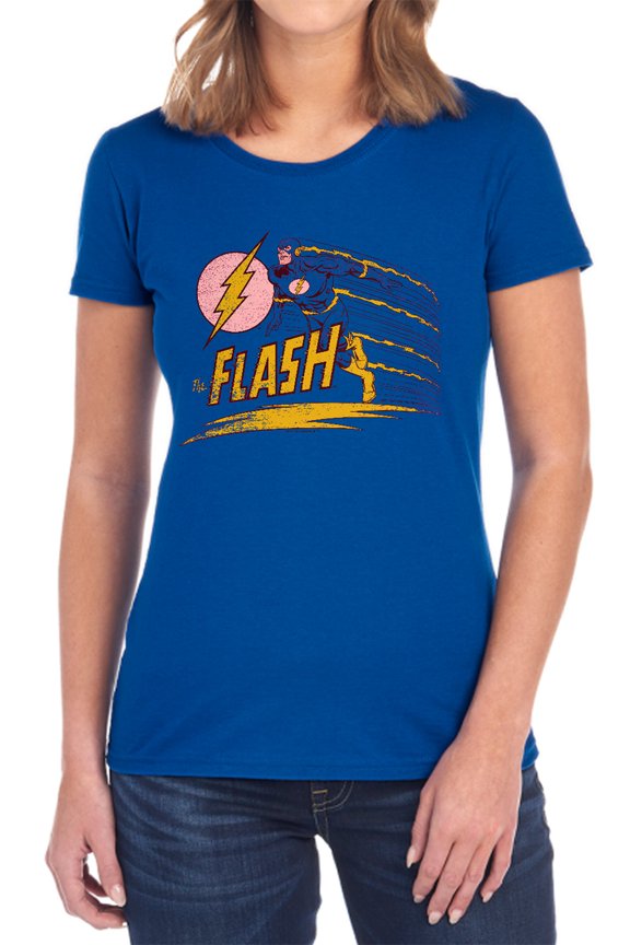 DC Flash Like Lightning Women's T Shirt, Royal, Medium