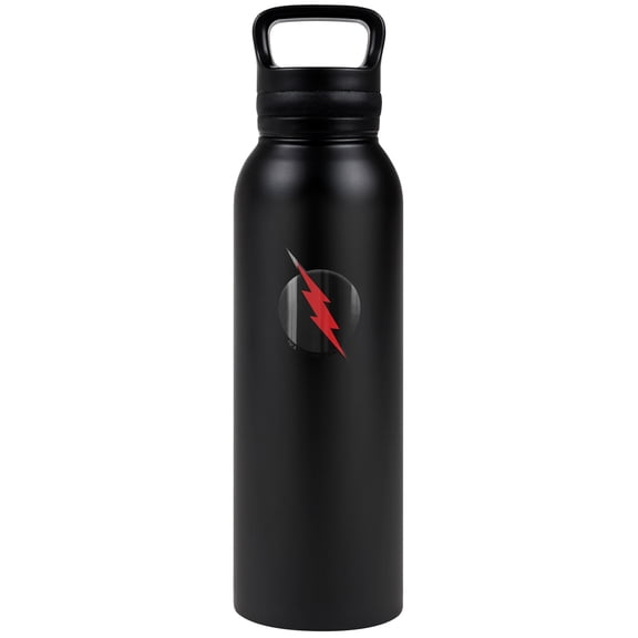 DC Flash - Logo Official Reverse Flash Logo 24 oz Insulated Canteen Water Bottle, Leak Resistant, Vacuum Insulated Stainless Steel with Loop Cap, Black