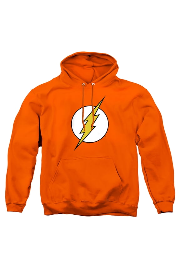 Logo Unisex Adult Pull-Over Heather Hoodie, Large, Orange