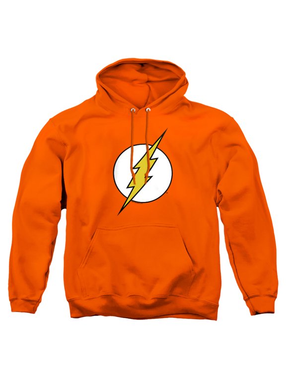 Logo Unisex Adult Pull-Over Heather Hoodie, Small, Orange
