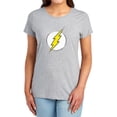 thumbnail image 1 of DC Flash Rough Flash Logo Women's T Shirt, Athletic Heather, Small, 1 of 6