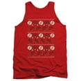 thumbnail image 1 of DC Flash The Flash Ugly ChristmaS/Sweater Adult Tank Top Red, 1 of 1