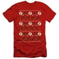 thumbnail image 1 of DC Flash The Flash Ugly ChristmaS/Sweater S/S Adult 30/1 T-Shirt Red, 1 of 1