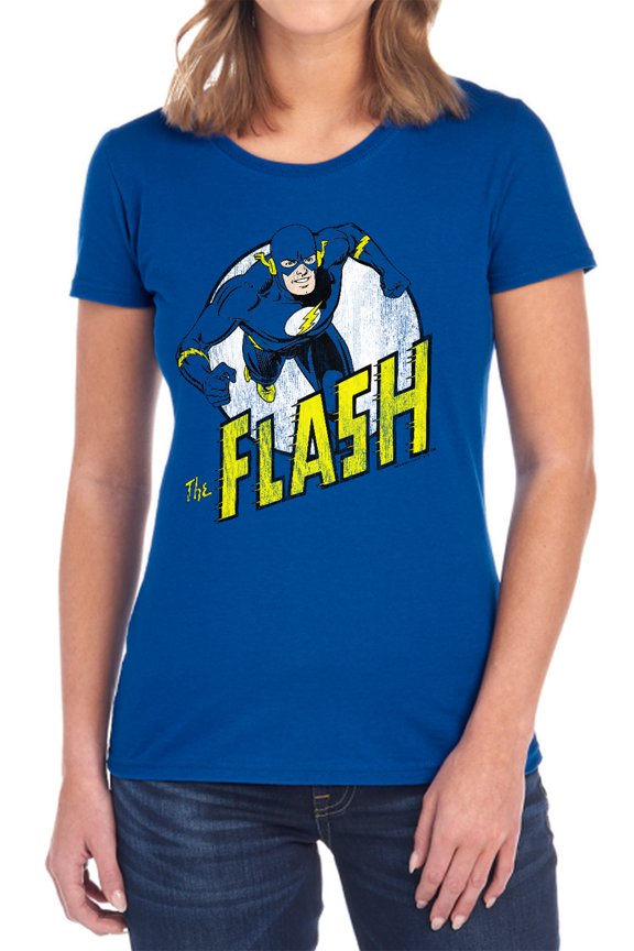 DC Flash The Flash Women's T Shirt, Royal, Large