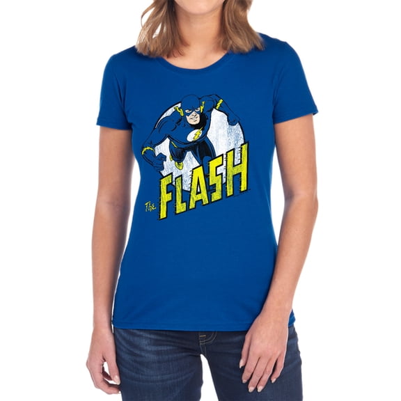 DC Flash The Flash Women's T Shirt, Royal, Small