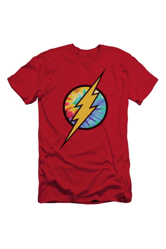 DC Flash Tie Dye Flash Logo S/S Adult 30/1 T-Shirt Red