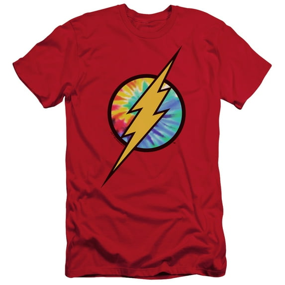 DC Flash Tie Dye Flash Logo S/S Adult 30/1 T-Shirt Red