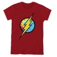 thumbnail image 1 of DC Flash Tie Dye Flash Logo Women's T Shirt, Cardinal, Small, 1 of 6