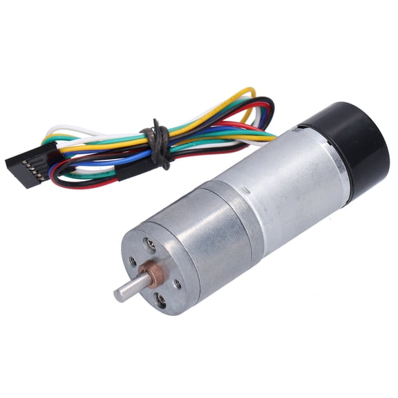 DC Geared Motor with Encoder Speed Measuring Signal Feedback Smart Car Dedicated JGA25371DC12V 130RPM