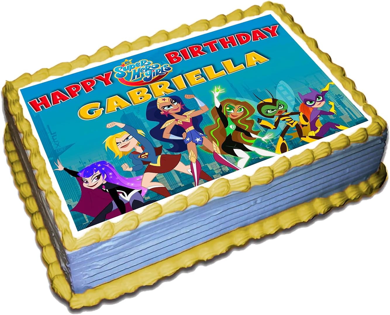 DC Girls Cake Topper 1/4 8.5 x 11.5 Inches Birthday Cake Topper ...