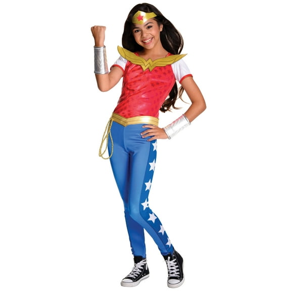 DC Super Hero Girls Deluxe Wonder Woman Costume for Kids by Rubies, Girls Medium
