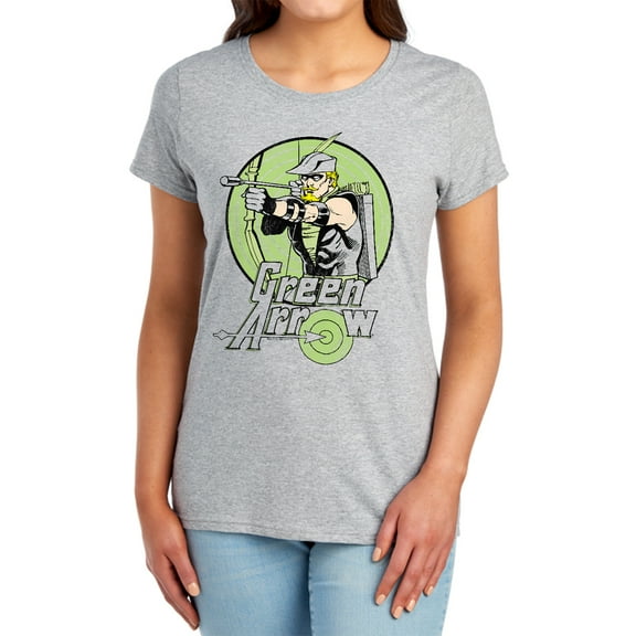 DC Green Arrow Women's T Shirt, Athletic Heather, X-Large