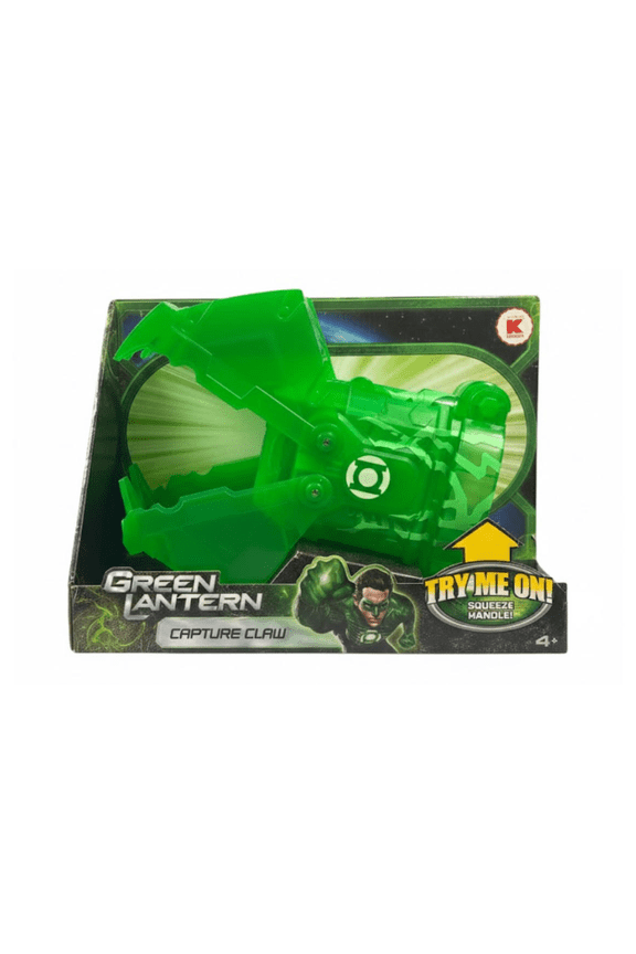 DC Green Lantern Capture Claw Action Toy with Squeeze Handle, Green, Ages 4+