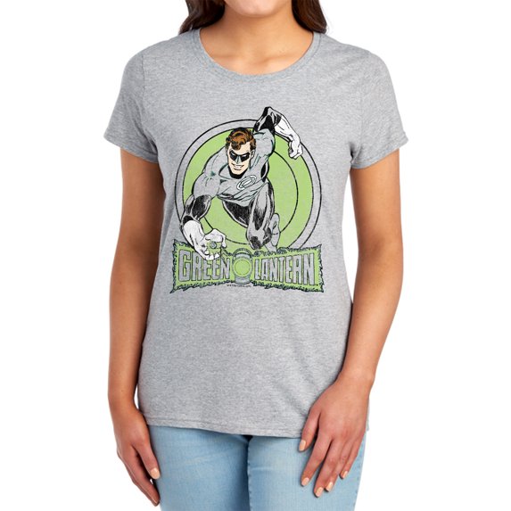 DC Green Lantern Women's T Shirt, Athletic Heather, Medium