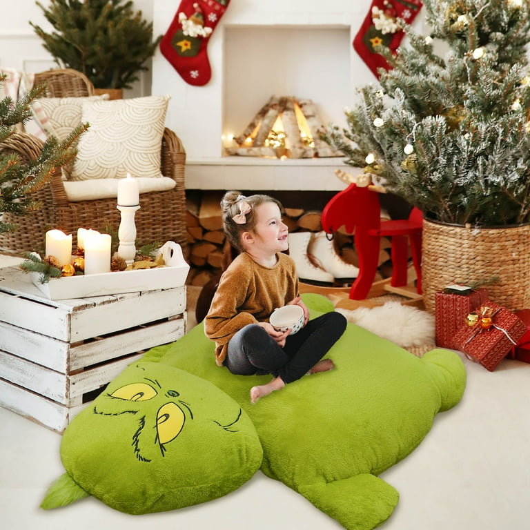 Dr. Seuss How the Grinch Stole Christmas Grinch Jumbo Pillow 50 inches TallGrinch Green By Ruz