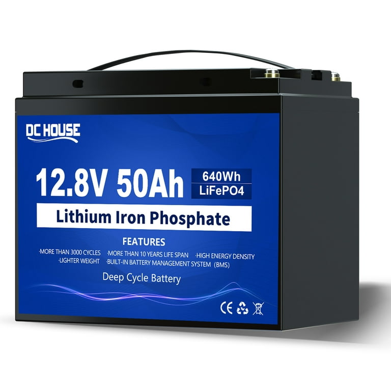 12V 50Ah LiFePO4 Lithium Battery- 640Wh Energy, Marine, RV, Fish Finder Battery 2 Pack ($143.99 /each) / 5 Years Warranty(Free)