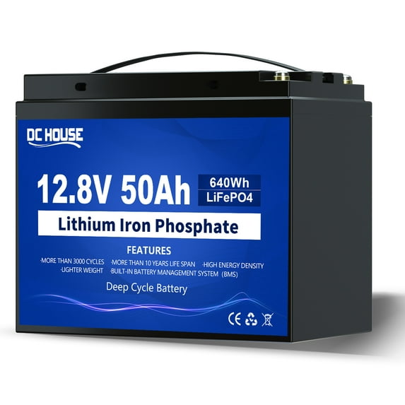 DC HOUSE 12V 50AH Lithium Battery - Reliable Power for Your RV Adventures