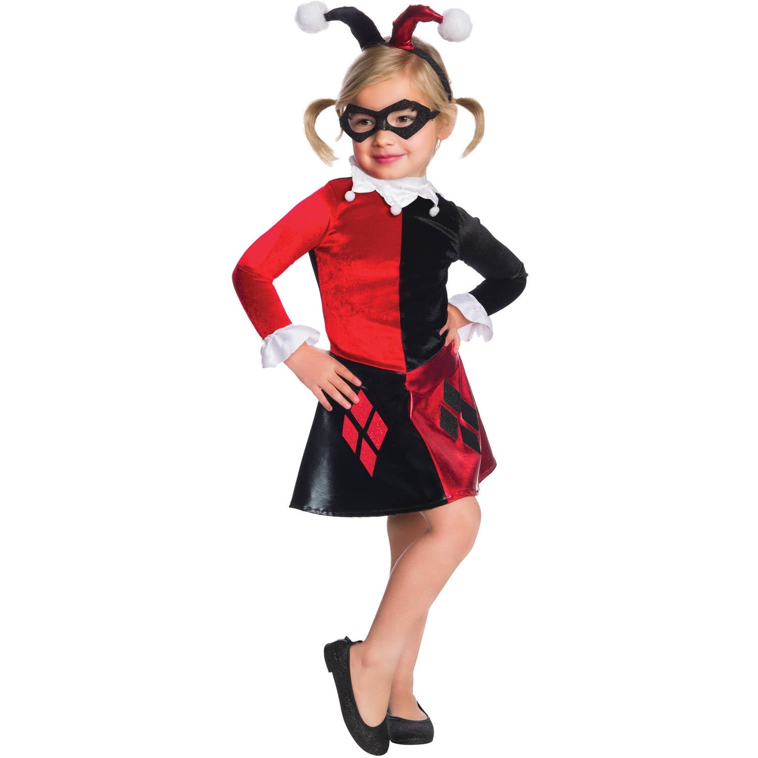 DC "Harley Quinn" Child Velvet Deluxe Dress Halloween Costume