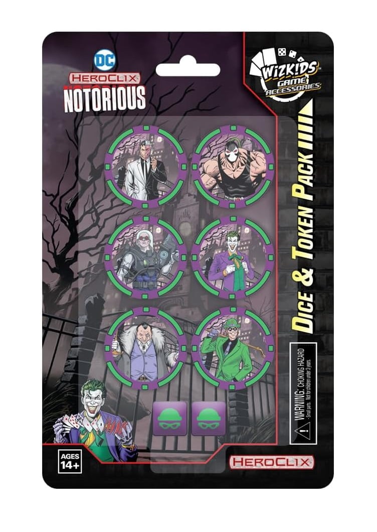 DC HeroClix: Notorious Dice and Token Pack