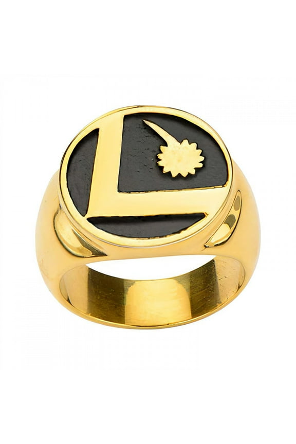 DC Legion Of Superheroes Logo Stainless Steel Ring-Size 14