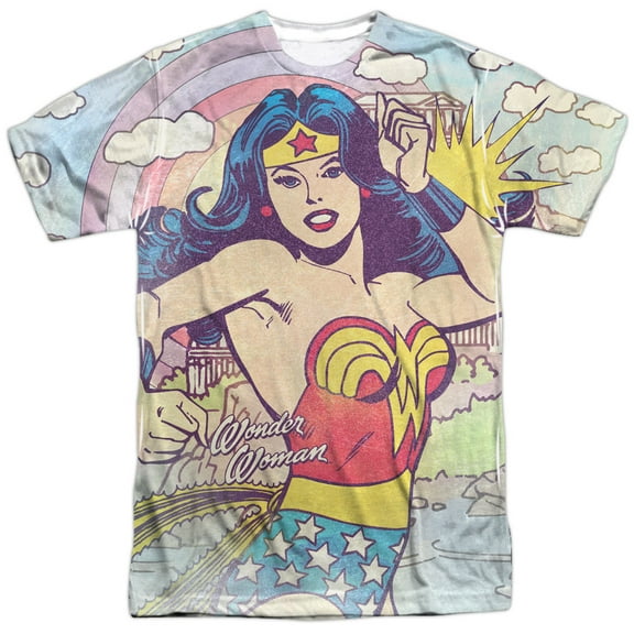 DC Comics Men's Hometown Girl Sublimation T-shirt X-Large White