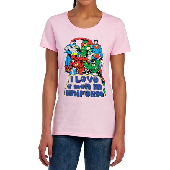 DC I Love A Man in Uniform Women's T Shirt, Pink, Medium