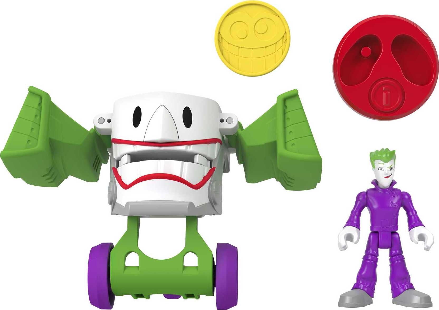DC IMX The Joker and Laff Mobile Figure and Vehicle Set