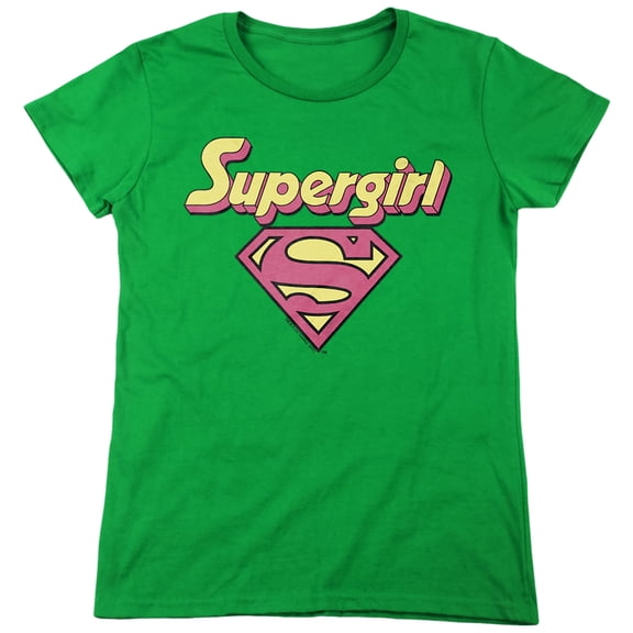DC Im A Supergirl Women's T Shirt, Kelly Green, Medium