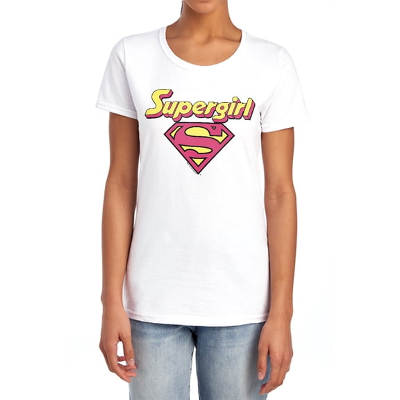 DC Im A Supergirl Women's T Shirt, White, X-Large