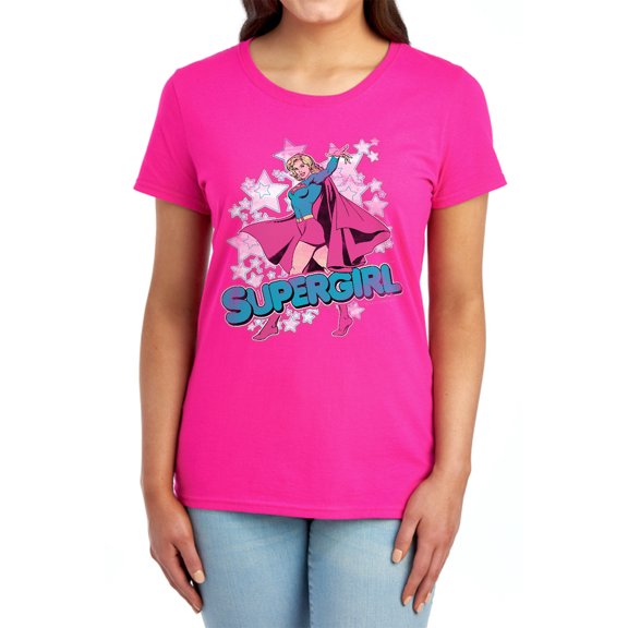 DC Im Supergirl Women's T Shirt, Hot Pink, Large