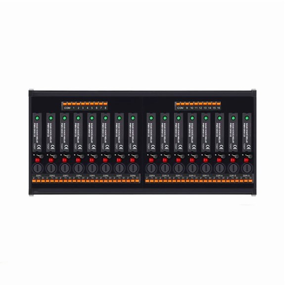 DC Inline Solid State Relay Module RT- Non-Contact DC PLC AC Amplifier Board 5-24V Fuse Protections 16 WAY