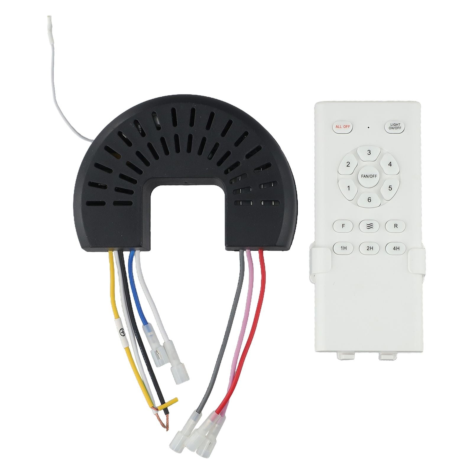 DC Inverter Ceiling Fan Light Remote Control Kit 90-265V 6-Speed White ...