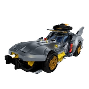 DC Premier Batmobile Vehicle, Batman Signature Crime Fighting Car with Bat-Drone Cannon