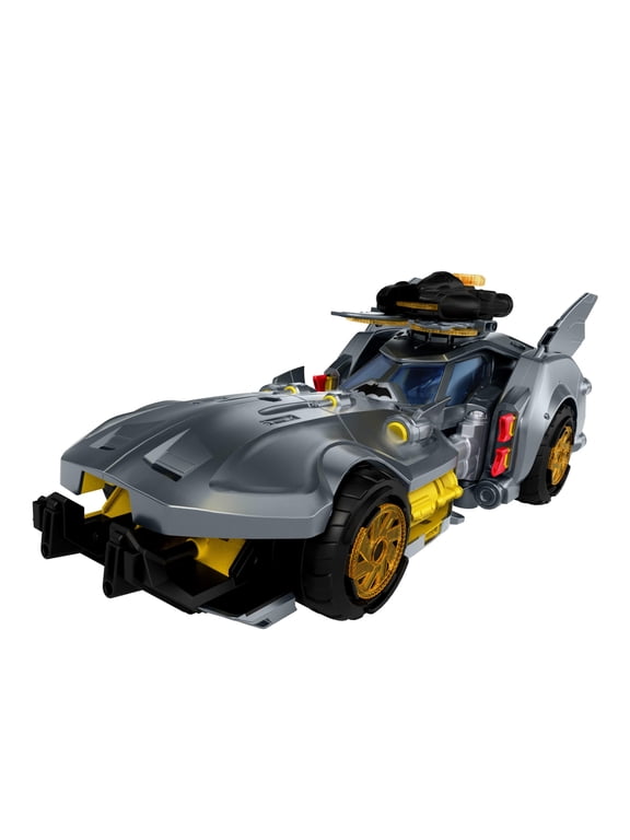 DC Premier Batmobile Vehicle, Batman Signature Crime Fighting Car with Bat-Drone Cannon