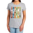 thumbnail image 1 of DC Justice League Columns Women's T Shirt, Athletic Heather, Medium, 1 of 6