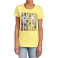 thumbnail image 1 of DC Justice League Columns Women's T Shirt, Banana, X-Large, 1 of 6