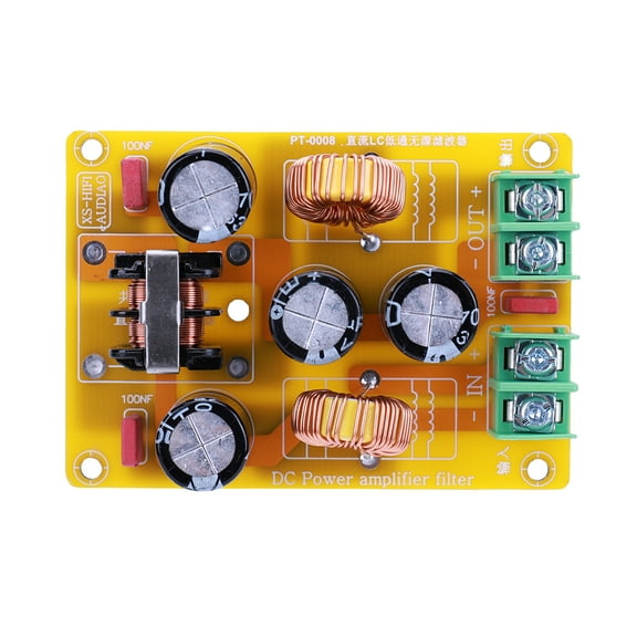 DC LC Low Pass Filter 2A 4A 10A 20A EMI Electromagnetic Interference Filter 50V for Car Amplifier Noise Filtering ,Low Profile Design