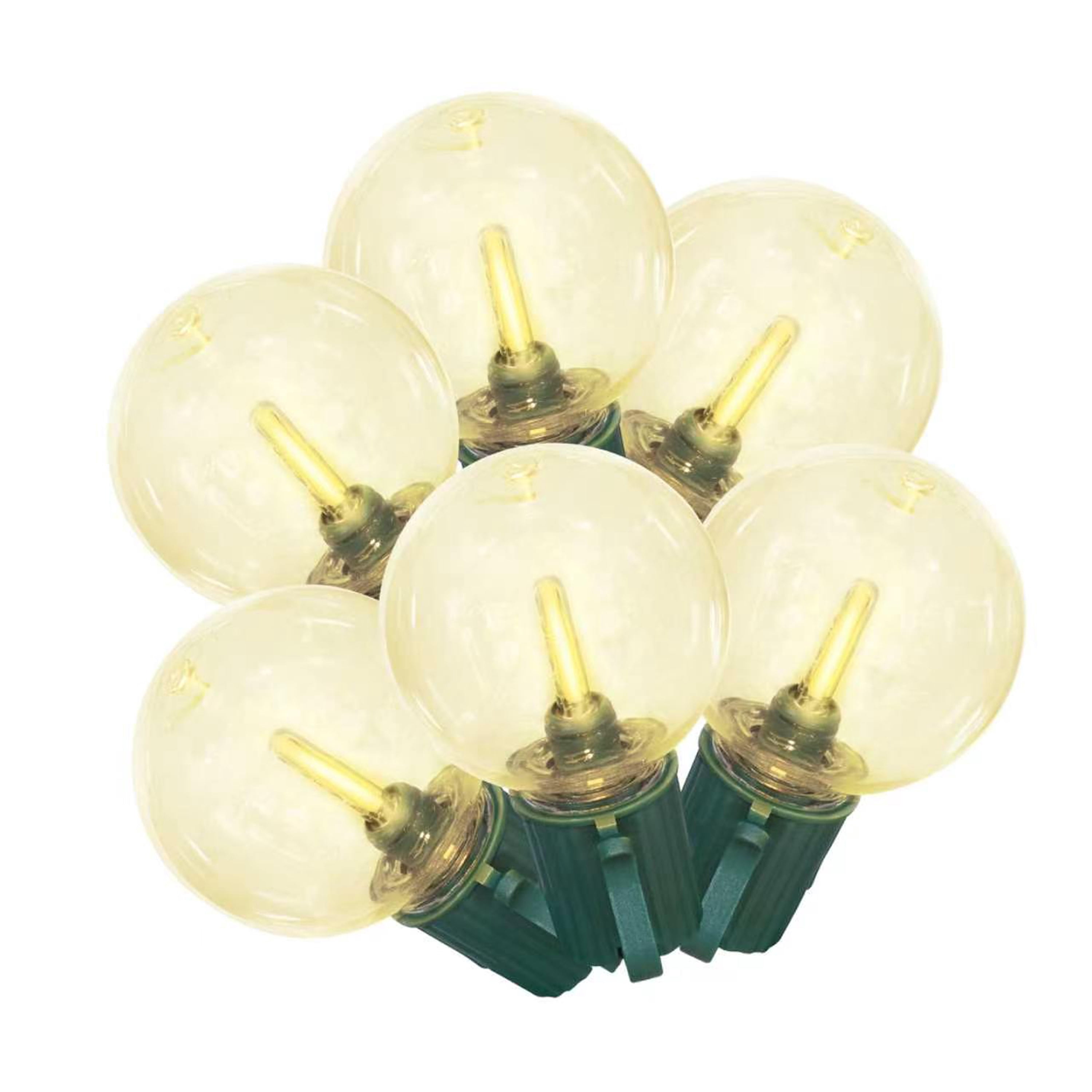 Indoor/Outdoor 25-Count Extra Bright LED Vintage-Style G40 Globe Christmas String Lights, Warm White, 14', by Holiday Time