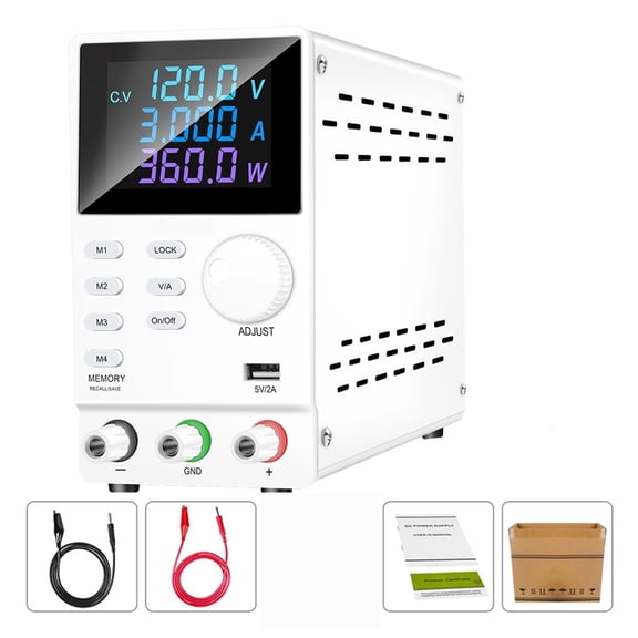 DC Laboratory Power Supply Adjustable 120V 3A With USB Voltage Regulator Stabilizer Switching Bench Source Plating Charging DIY ,Safe Reliable to Use